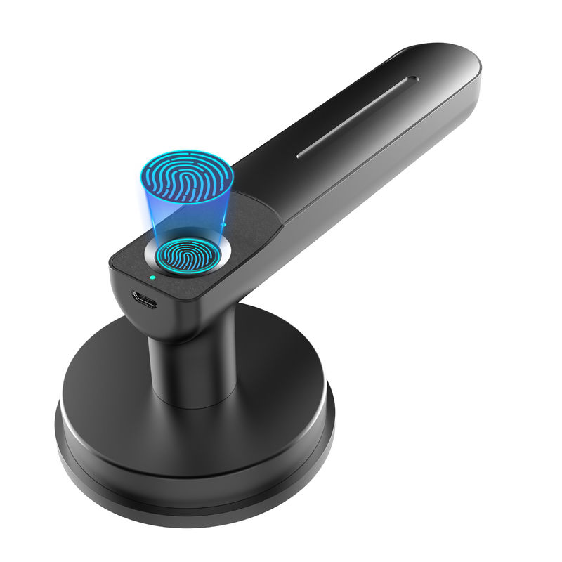 Cerradura de puerta con huella digital inteligente C01, cerradura de puerta sin llave con mango, cerradura de puerta biométrica