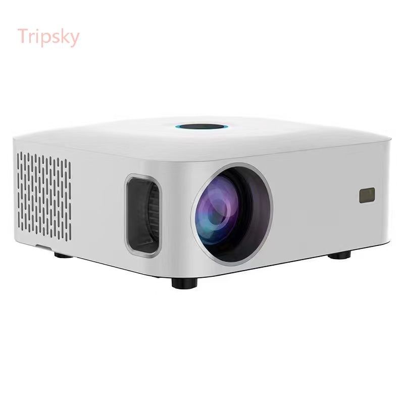 Proyector inteligente portátil de 200W LED, proyector pequeño de cine en casa ligero