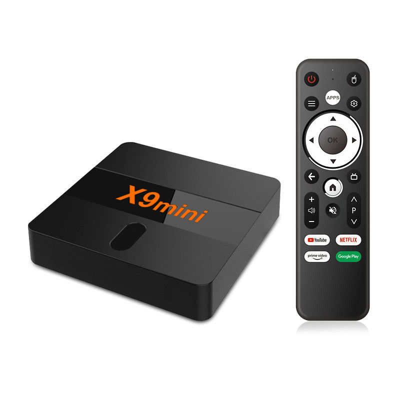 Android 9.0 TV Box Control remoto de voz IR 1GB/8GB Apoyo a la aplicación inteligente