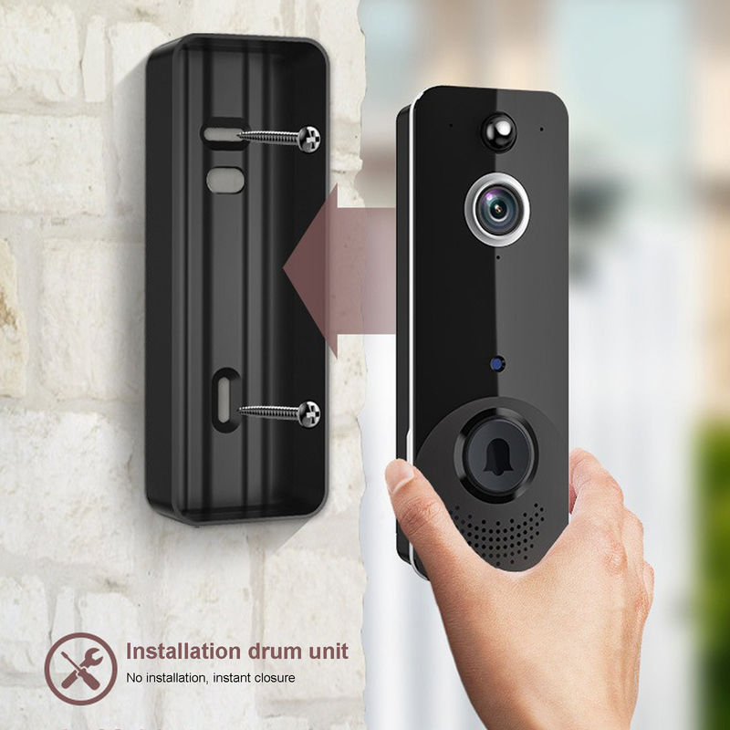 Aplicación Smart Wireless Ring Campanilla con timbre de 140 grados Ángulo ancho de baja potencia Campanilla de puerta de vídeo