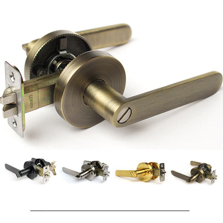 KZ01 aleación de zinc de trabajo pesado Triple palanca Cerradura puerta de cerradura de pelota Cerradura interior de dormitorio puerta de habitación Cerradura de acero inoxidable baño de pelota